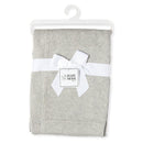 Rose Textiles - Baby Knit Blanket with Border, Grey Image 1