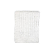 Rose Textiles - Cable Knit Blanket, White Image 2