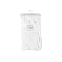 Rose Textiles - Cable Knit Sherpa Blanket, White Image 1