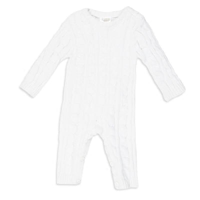 Rose Textiles - Cotton Knit Romper, White Image 1