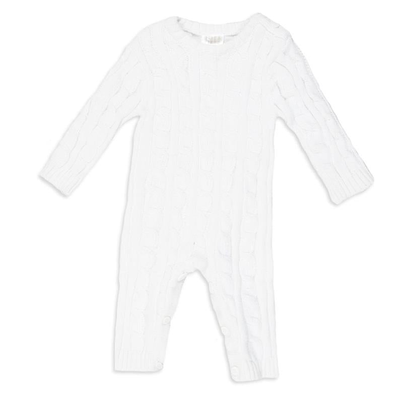 Rose Textiles - Cotton Knit Romper, White Image 1