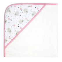 Rose Textiles - Elephant Hooded Towel, Pink Image 1