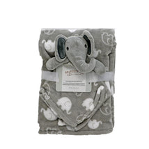 Rose Textiles - Fleece Blanket And Nunu, Grey Elephant Image 1