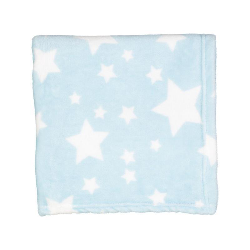 Rose Textiles Fleece Star Blanket - Light Blue Image 1