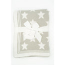 Rose Textiles Grey Baby Blanket w/Stars Image 1