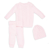 Rose Textiles - Infant Sweater And Hat Set, Pink Image 1