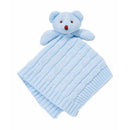 Rose Textiles - Knit Security Blanket, Bear Blue