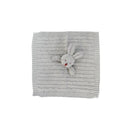 Rose Textiles - Knit Security Blanket, Bunny Grey Image 3