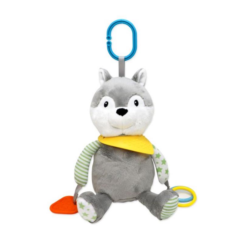 Rose Textiles - Plush Activity Toy & Blanket, Sage Wolf Image 3