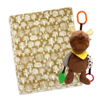 Rose Textiles - Plush Activity Toy & Blanket Tan Moose Image 1