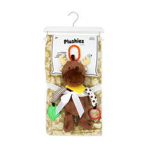 Rose Textiles - Plush Activity Toy & Blanket Tan Moose Image 2