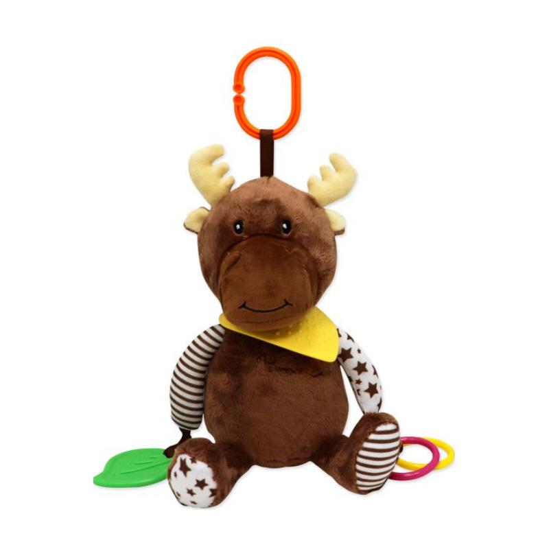 Rose Textiles - Plush Activity Toy & Blanket Tan Moose Image 3