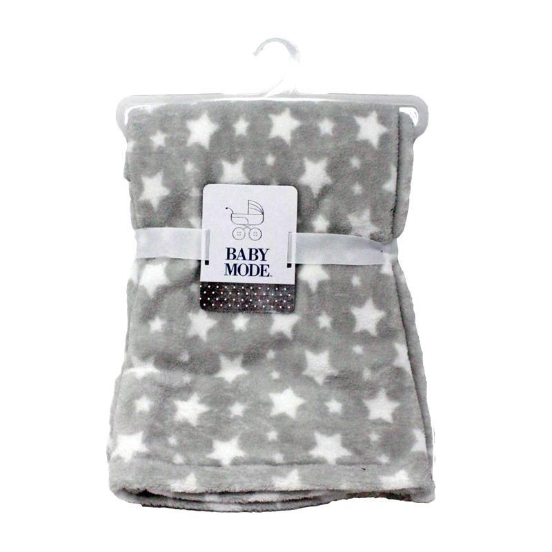 Rose Textiles - Plush Star Blanket, Grey Image 1