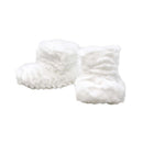 Rose Textiles Ridge Plush Hat & Bootie Set, White Image 4