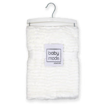 Rose Textiles - Ridged Plush Blanket, White Image 1