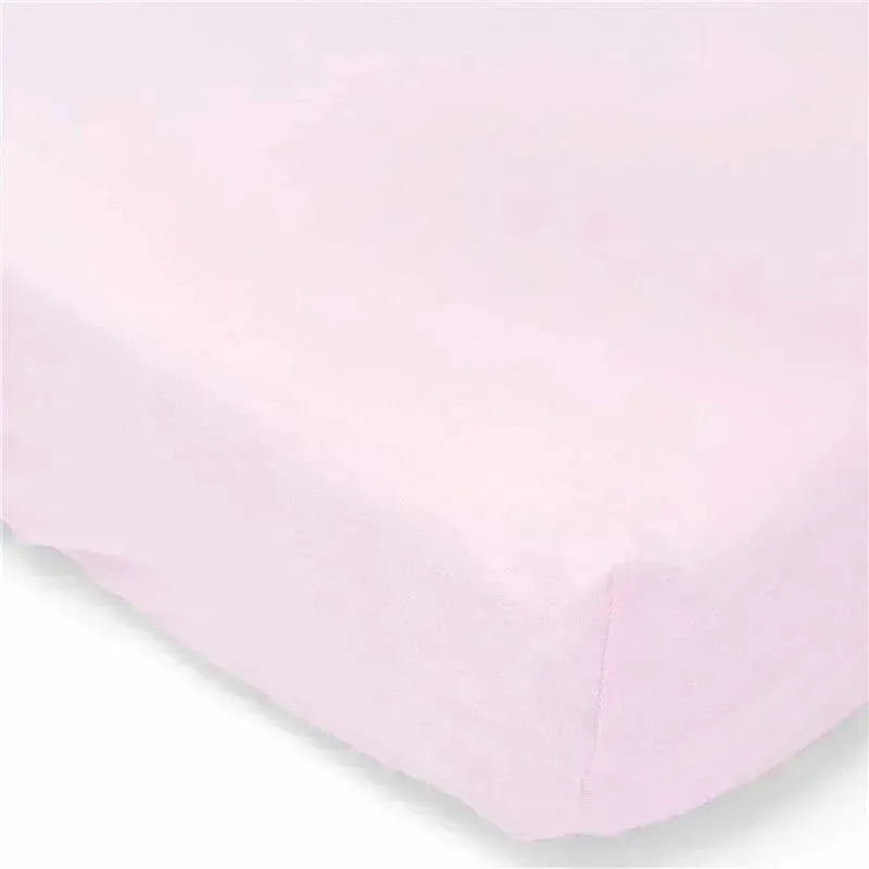 Rose Textiles - Solid Flannel Crib Sheet, Pink Image 1