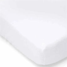 Rose Textiles - Solid Flannel Crib Sheet, White Image 1