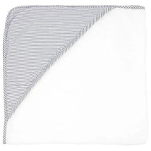 Rose Textiles - Striped Hooded Towel, Grey Image 1