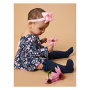 Rufflebutts 3Pk Girls Dark Navy, Ivory, & Dark Cherry, Lace Ruffle Bow Knee High Socks Image 2