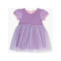 Rufflebutts - Baby Girl Amethyst Short Sleeve Bow Twirl Dress  Image 2