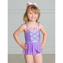 Rufflebutts - Baby Girl Dress-Up One Piece Swimsuit Amethyst Princess Image 1