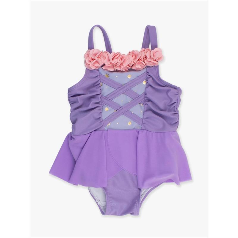Rufflebutts - Baby Girl Dress-Up One Piece Swimsuit Amethyst Princess Image 2