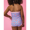 RuffleButts Baby Girl Seersucker One Piece Rash Guard, Lilac Image 2