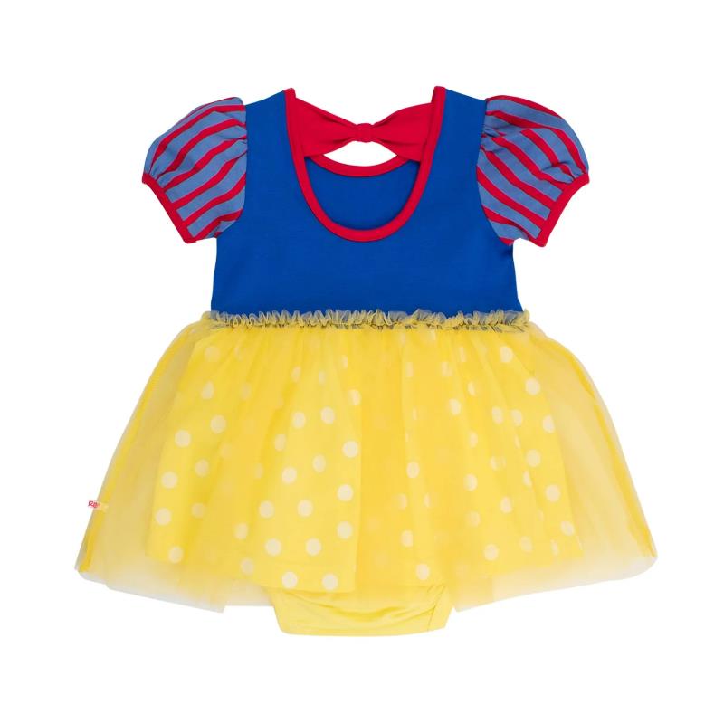 Rufflebutts - Baby Girls Apple Princess Bow Twirl Romper Short Sleeve  Image 2