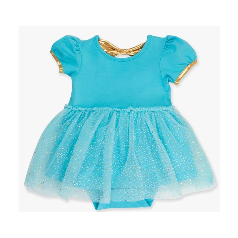 Rufflebutts - Baby Girls Genie Princess Bow Twirl Romper Short Sleeve Image 2