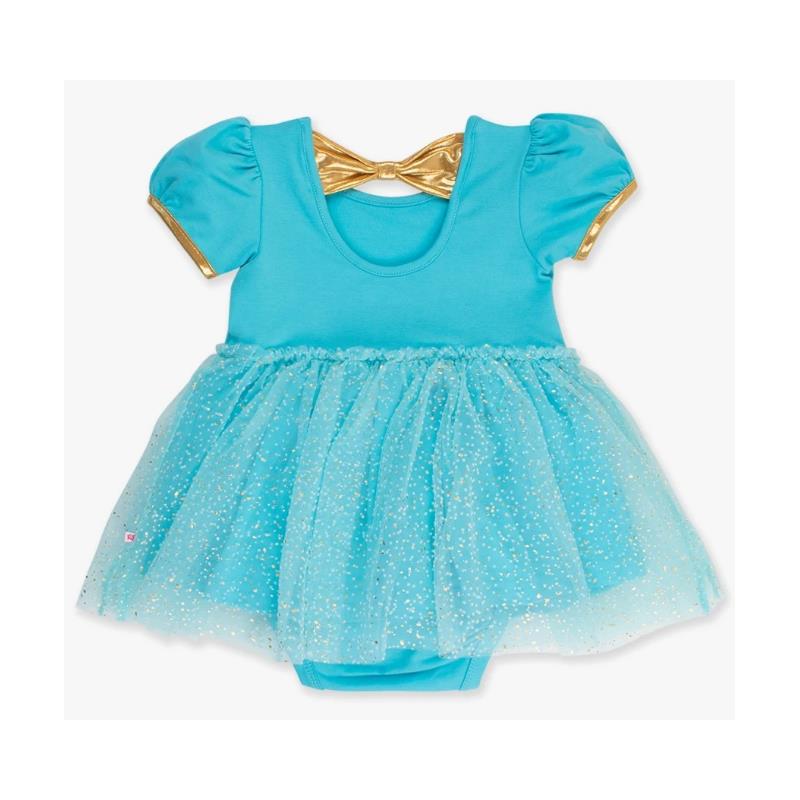 Rufflebutts - Baby Girls Genie Princess Bow Twirl Romper Short Sleeve Image 3