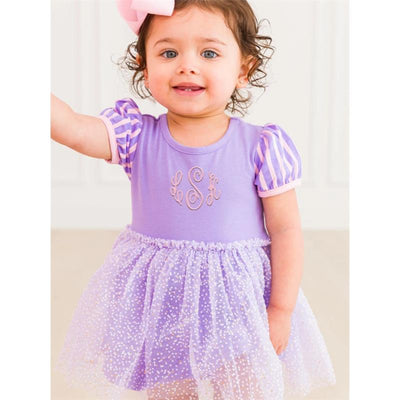 Rufflebutts - Baby Girls Princess Bow Twirl Short Sleeve Romper  Image 1