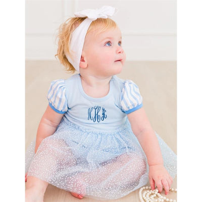Rufflebutts - Baby Girls Princess Bow Twirl Short Sleeve Romper Image 1