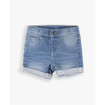 Rufflebutts - Baby Girls' Stretch Denim Shorts Light Wash Image 2