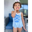 Rufflebutts - Bbay Girls Dress-Up One Piece Swimsuit Crystal Blue Princess Image 4