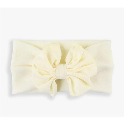 Rufflebutts Girls Ivory Big Bow Headband