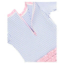 Rufflebutts - Periwinkle Blue Seersucker One Piece Rash Guard Image 3