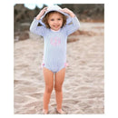 Rufflebutts - Periwinkle Blue Seersucker One Piece Rash Guard Image 4