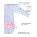 Rufflebutts - Periwinkle Blue Seersucker One Piece Rash Guard Image 8