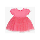 Rufflebutts - Baby Girl Pink Short Sleeve Bow Twirl Dress  Image 2