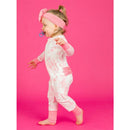 Rufflebutts - Ruffle One Piece Convertible Pajamas, Bubblegum Pink Image 1