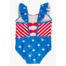 Rufflebutts - Shimmer Stars & Stripes Pinafore One Piece Image 3