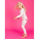 Rufflebutts - Toddler Ruffle Long Sleeve Pajama Set, Bubblegum Pink Image 1