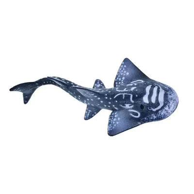 Shark Ray figurine by Safari Ltd, featuring a dark blue body with white spots and striped patterns.