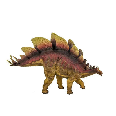 Wild Safari Stegosaurus model featuring detailed textures and vibrant colors, showcasing its distinctive plates and stance.
