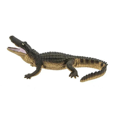 Realistic alligator toy figure from Safari Ltd, featuring detailed scales and an open mouth.