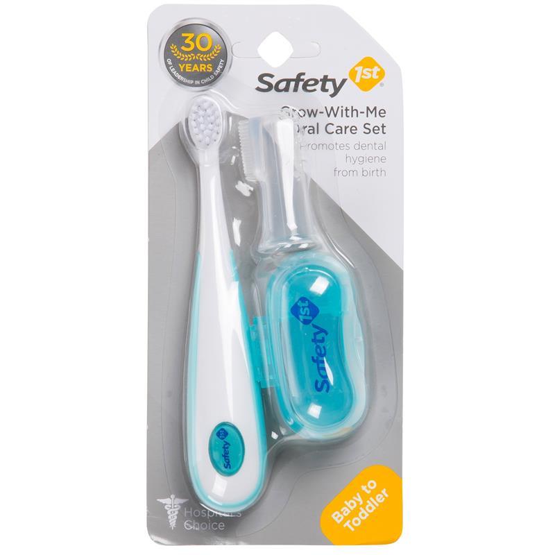 Safety 1st 3-Piece Grow With Me Oral Care Kit, Arctic Blue Image 1