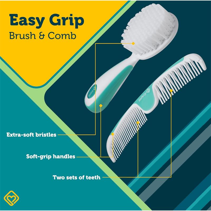 Safety 1st - Easy Grip Brush and Comb, Colors May Vary Image 2