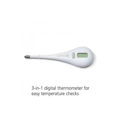 3-in-1 digital thermometer from Safety 1st, designed for easy temperature checks, with a clear display.