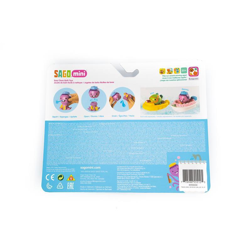 Sago Mini Octopus & Boat Floatie Bath Toys For Kids Image 3
