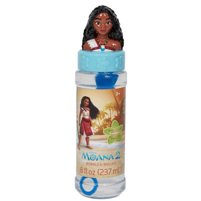 Sandy Ruben Disney Moana 2 bubble wand featuring a character design, bubble solution, and an 8 fl oz bottle.